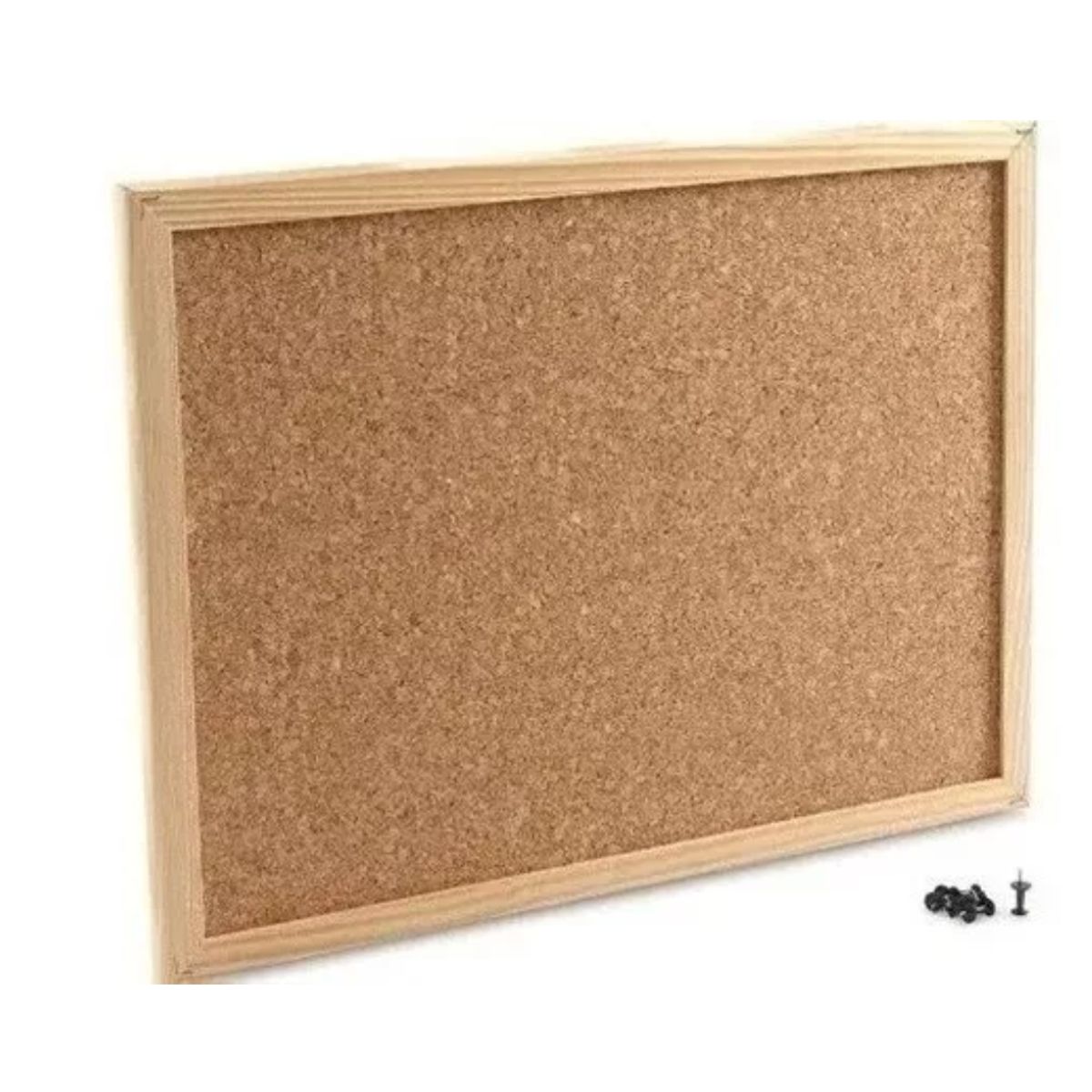 GENERICO - Pizarra De Corcho 40 X 60 Borde De Madera Colgar En Pared