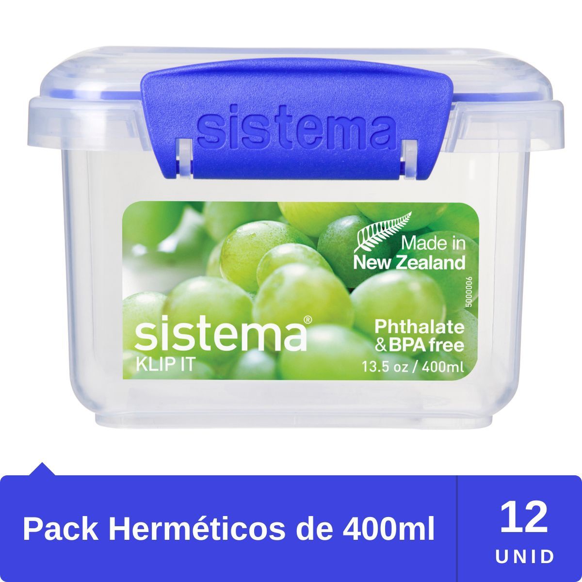 SISTEMA - Pack 12 Tapers Rectangulares Sistema Azul 400 ml