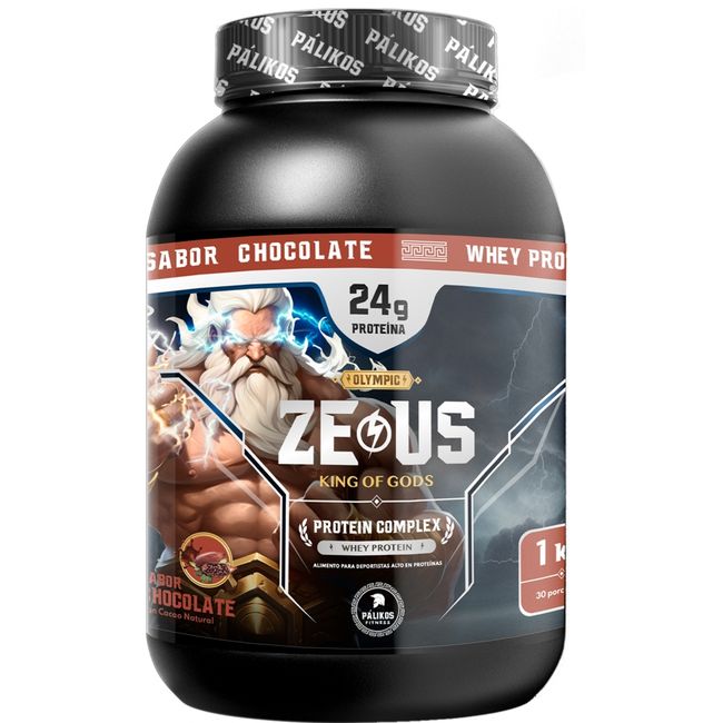 PALIKOS FITNESS - Proteina 1kg Whey Complex / Sabor Chocolate/ 30 servicios.
