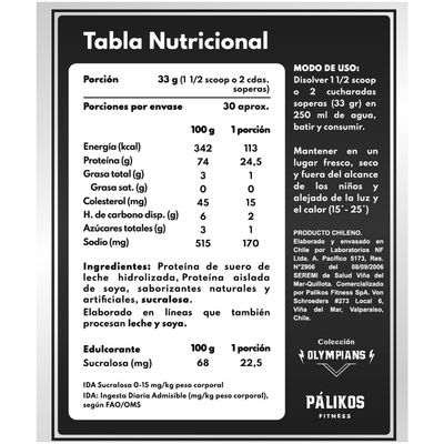 Imagen 2 del producto Proteina 1kg Whey Complex / Sabor Chocolate/ 30 servicios.