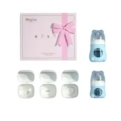 LUBABYCAS - Set 2 Mamaderas Con Protectores 3 Chupetes Caja