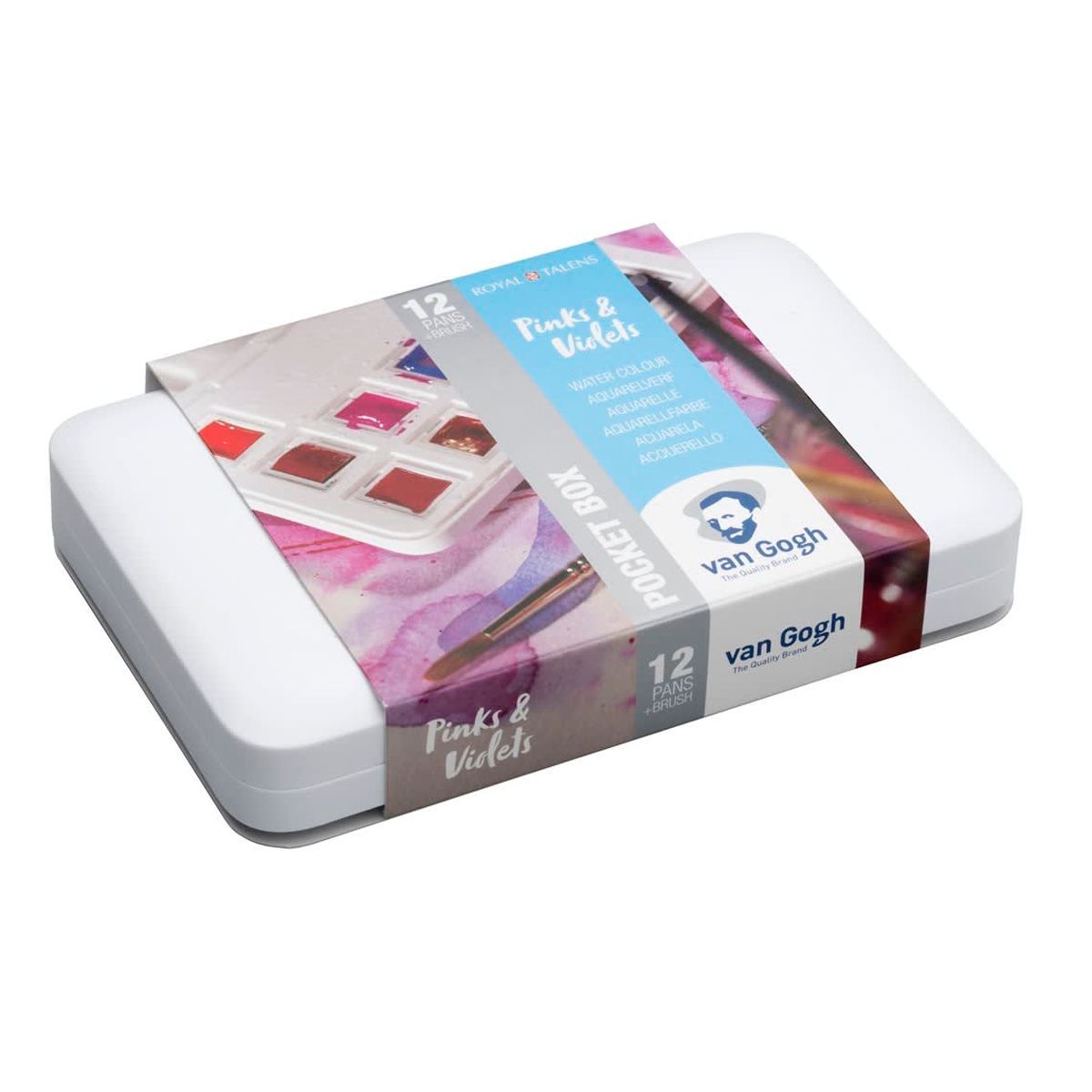 VAN GOGH - Acuarela en Pastillas Van Gogh Set 12 Rosas y Violetas