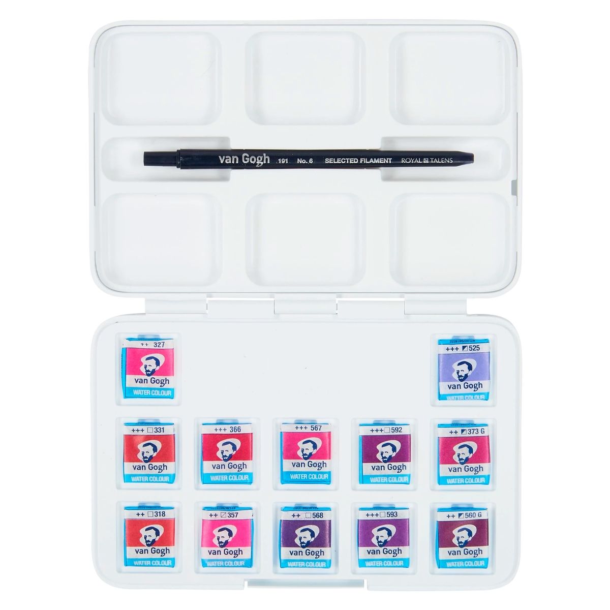 VAN GOGH - Acuarela en Pastillas Van Gogh Set 12 Rosas y Violetas