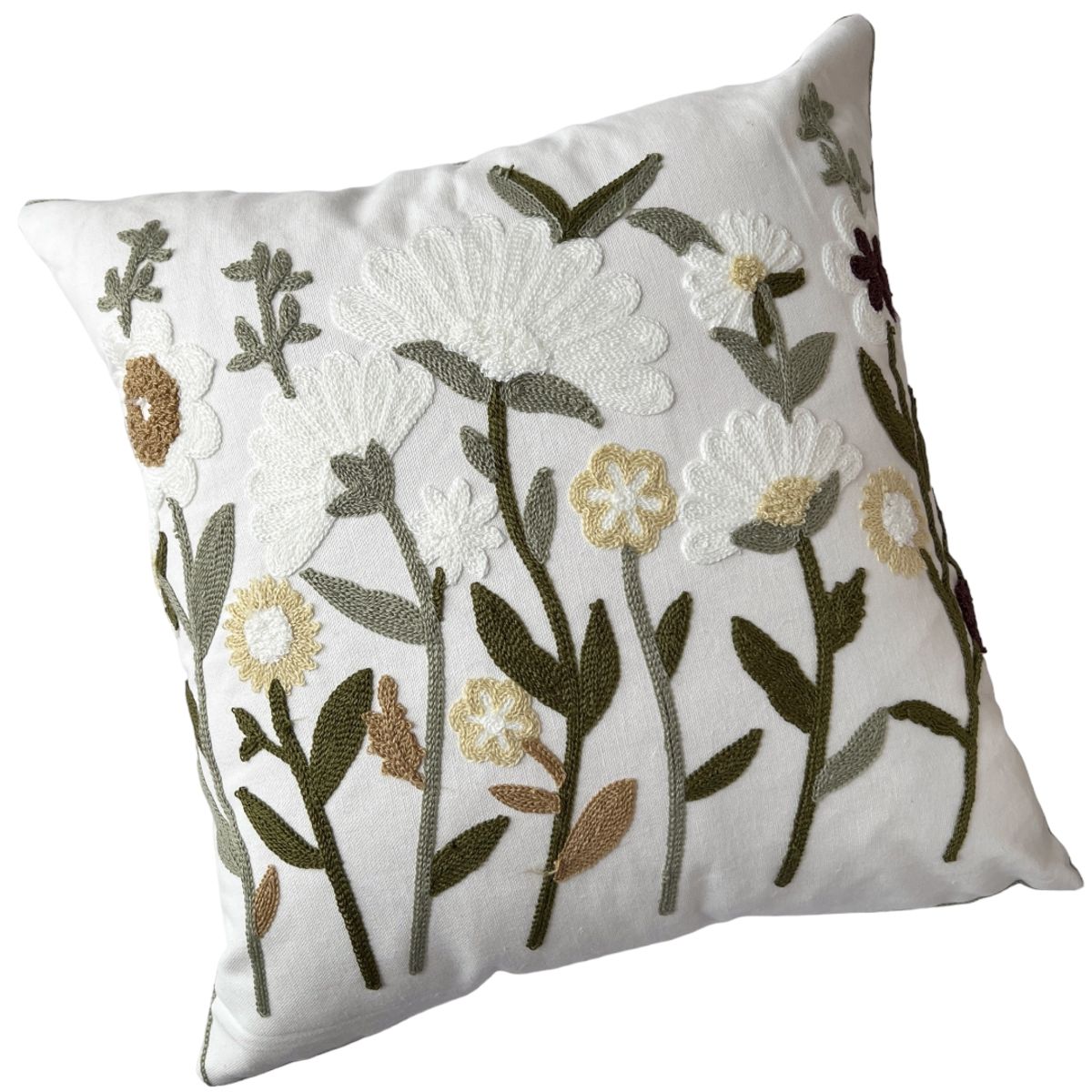 MANDIRHOME - Funda de Cojín Bordado Maite 45x45cms