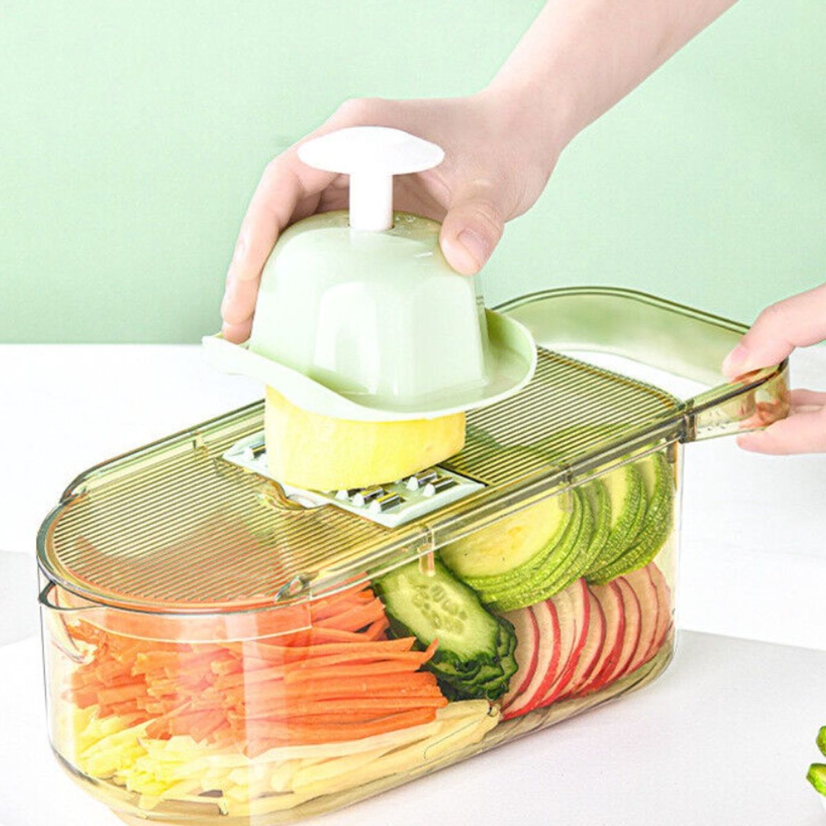 GENERICO - Cortador de verduras multifunción transparente