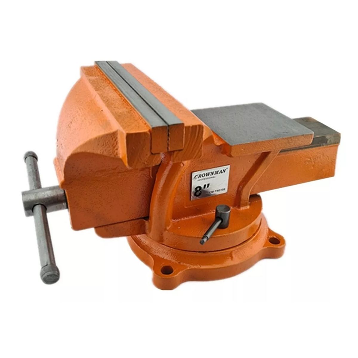 GENERICO - Tornillo De Banco Mecanico Base Giratoria 8 Pulgadas Crownman