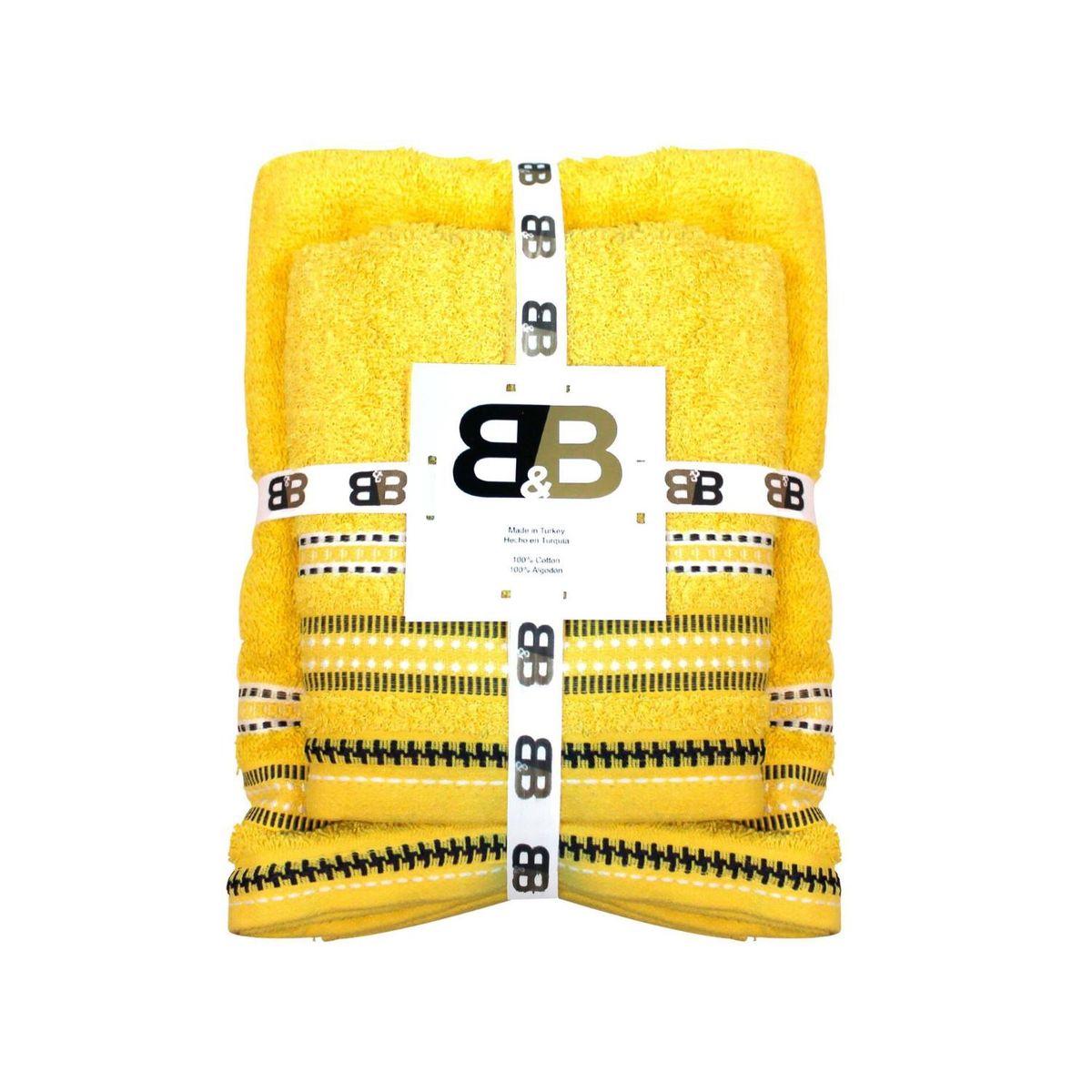 BYB - Juego De Dos Toallas Turcas Amarillo/diseño B&b Kitchen - SC