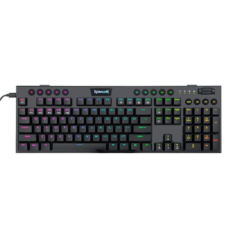 REDRAGON - Teclado Gamer Redragon Horus Negro K618 Sw Red Inalambrico