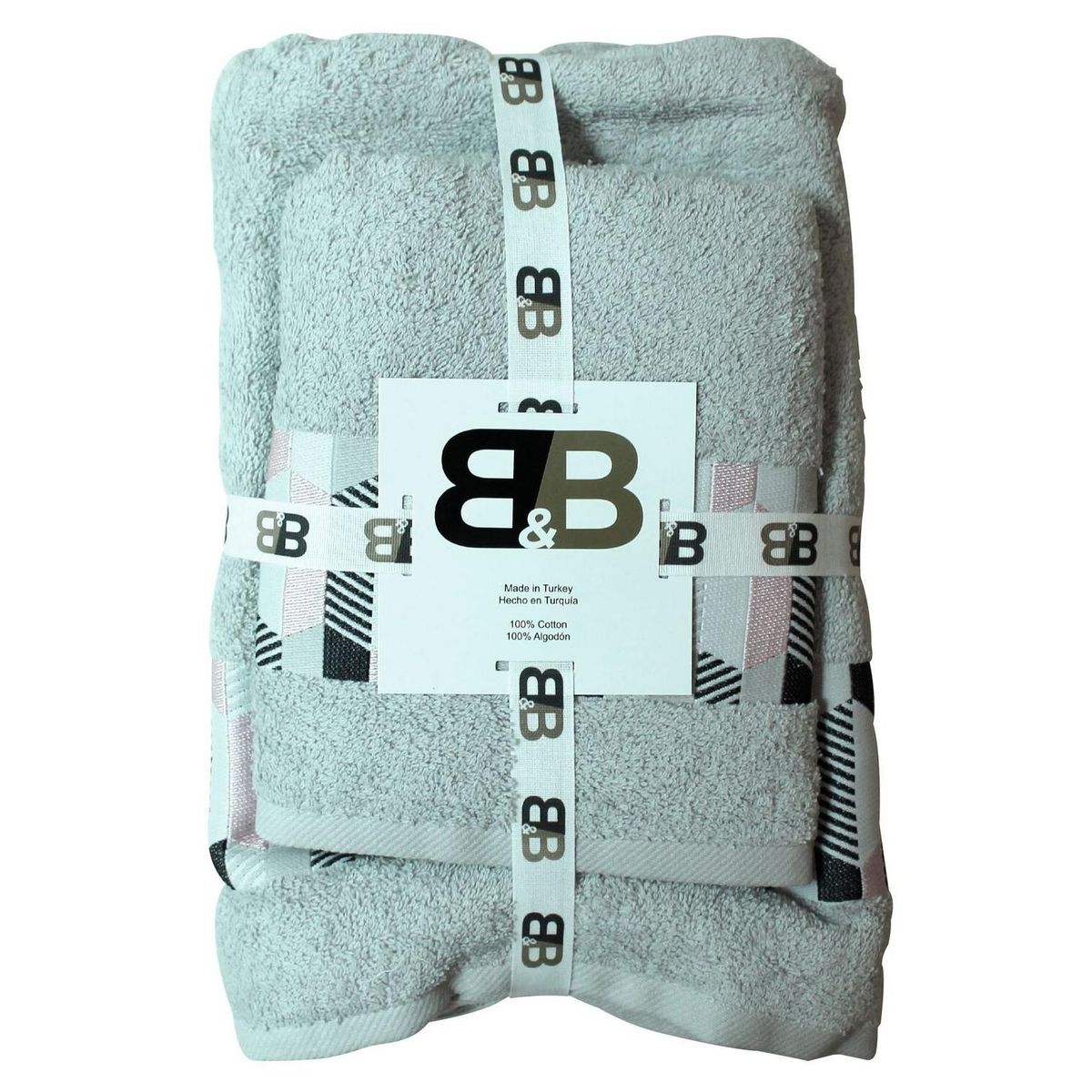 BYB - Juego De Dos Toallas Turcas Gris/diseño B&b Kitchen - SC