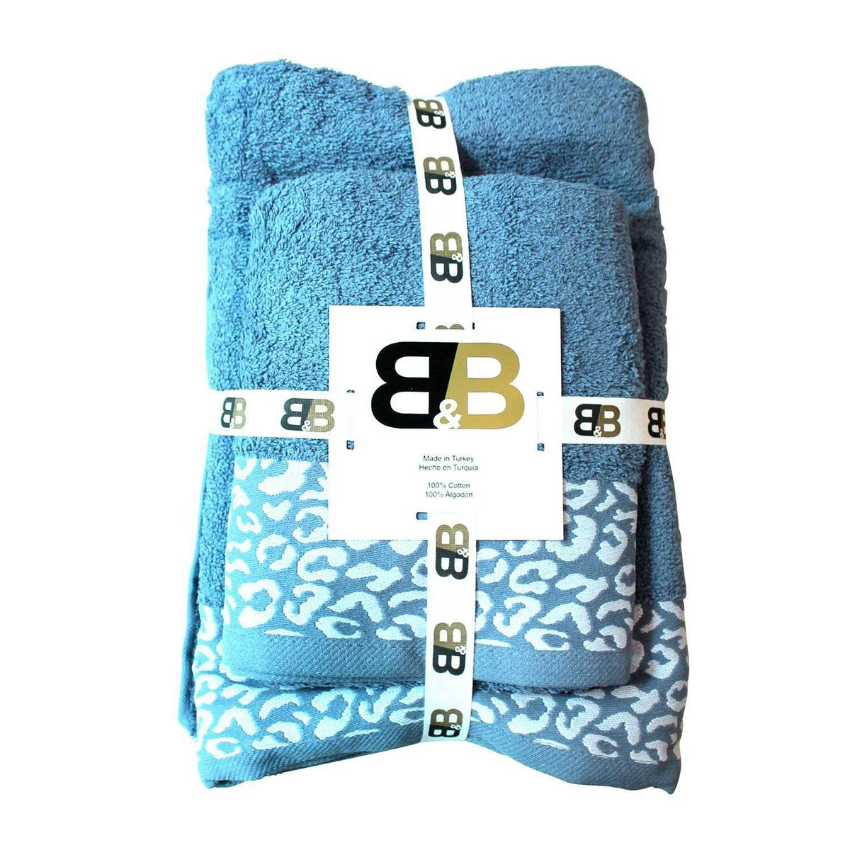 BYB - Juego De Dos Toallas Turcas Azul/diseño B&b Kitchen - SC