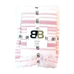 BYB - Juego De Dos Toallas Turcas Rosa/blanco B&b Kitchen - SC