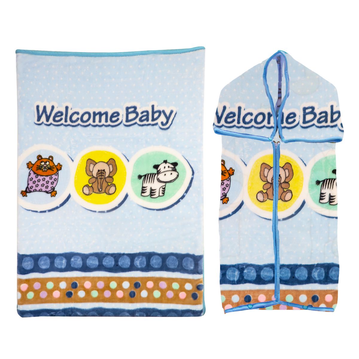 BEBESIT - Saco con Broche Animal Celeste Bebesit