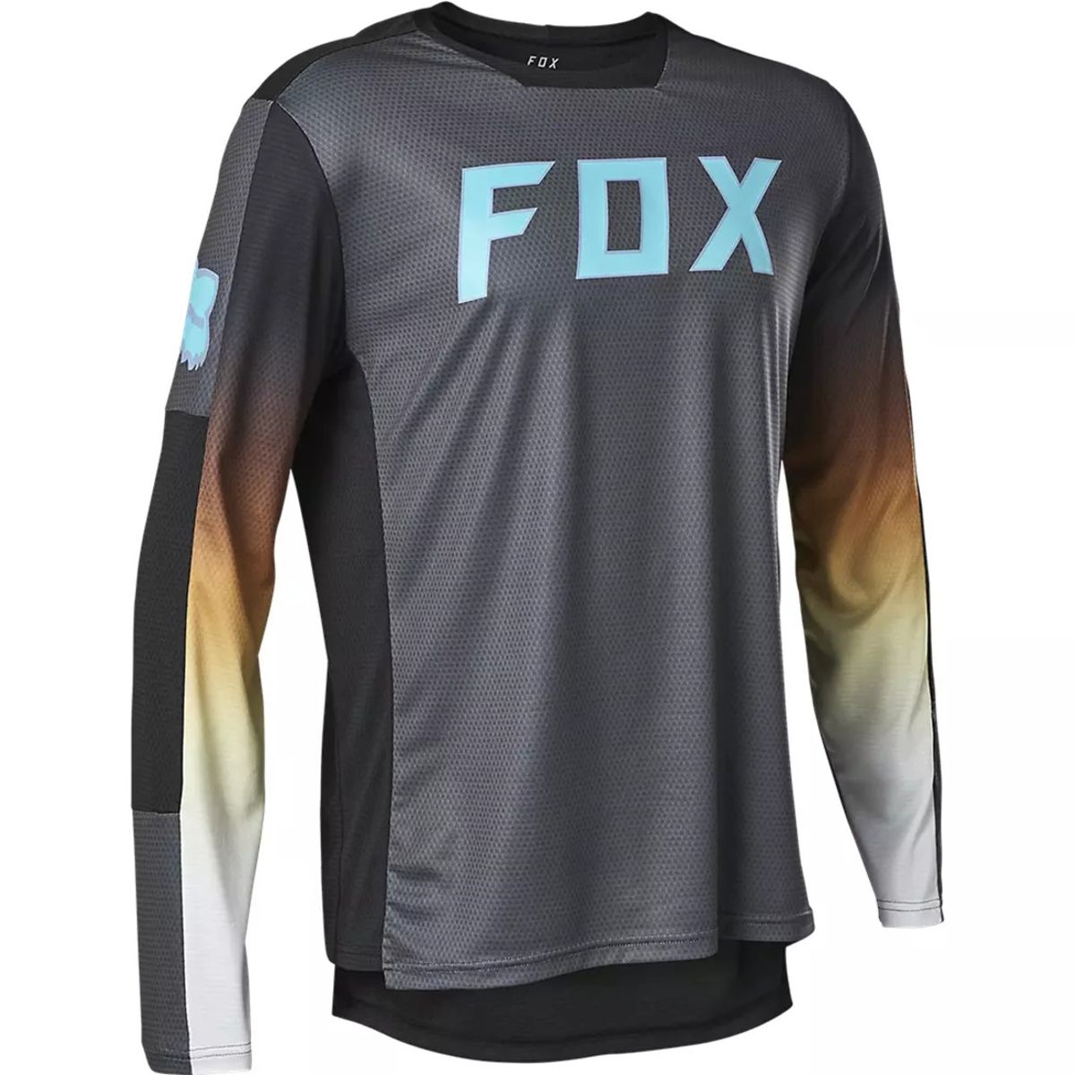 FOX - Polera Bicicleta Defend Race Spec Manga Larga Gris Fox FOX