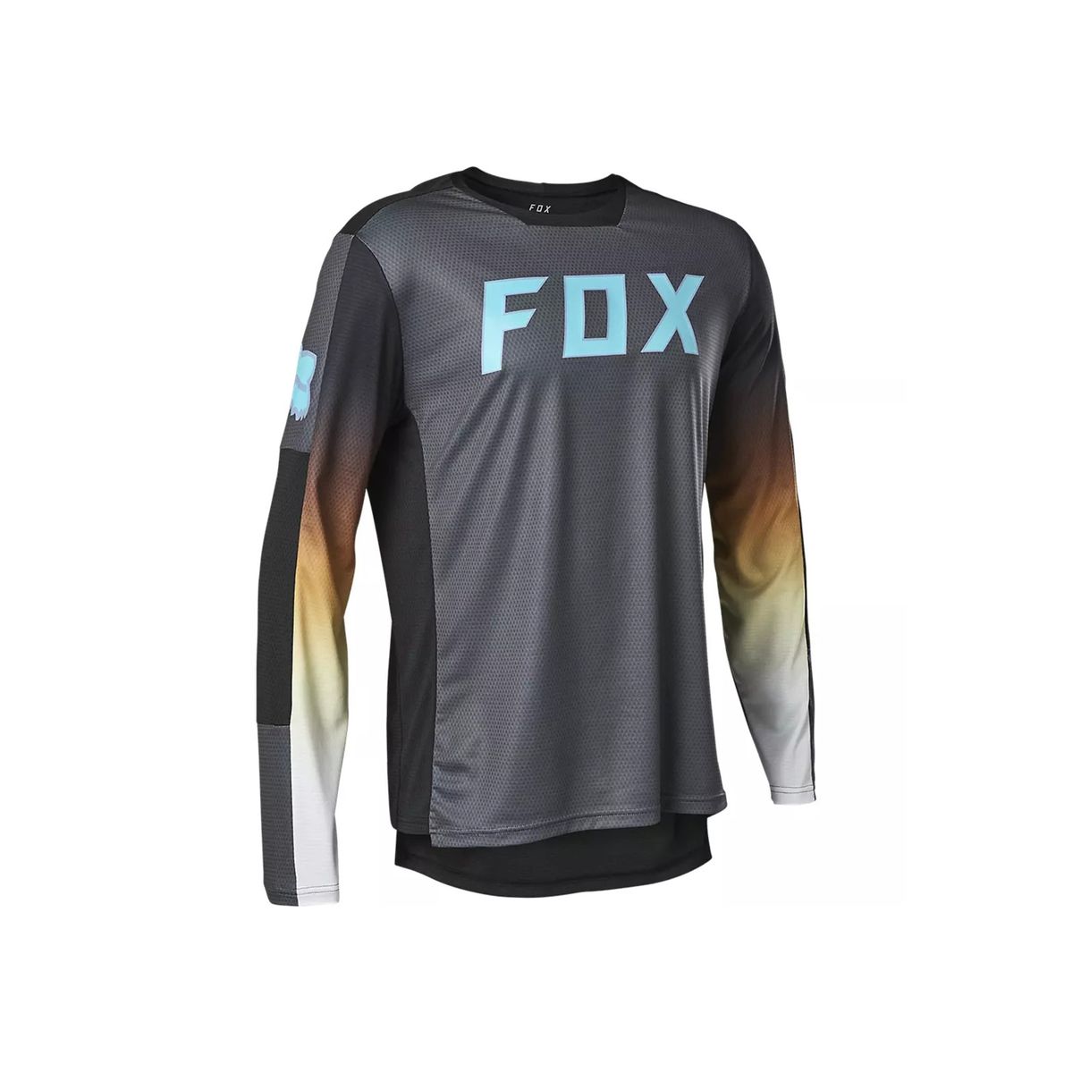FOX - Polera Bicicleta Defend Race Spec Manga Larga Gris Fox FOX