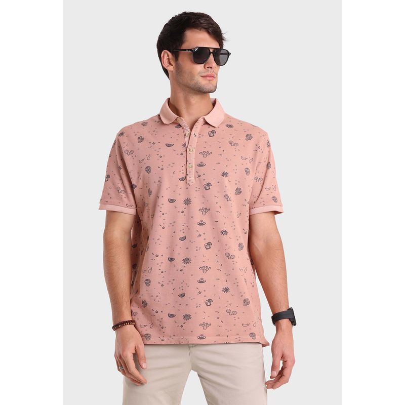 ARROW - Polera Pique Cuello Polo Print Arrow ARROW