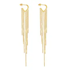 LUX JOYAS - Aros Baño Oro Amarillo 18k Argollas Tornillo Cadenas