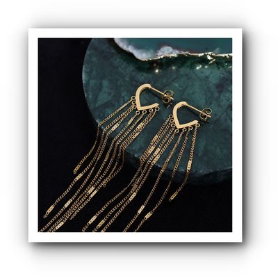 Imagen 2 del producto Aros Baño Oro Amarillo 18k Argollas Tornillo Cadenas