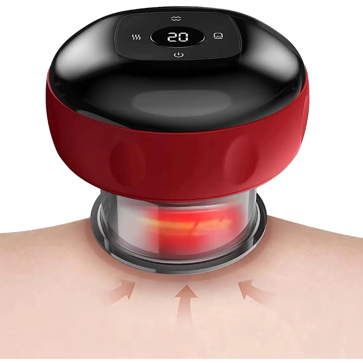 GENERICO - MASAJEADOR CON VENTOSAS RECARGABLE CON CALOR