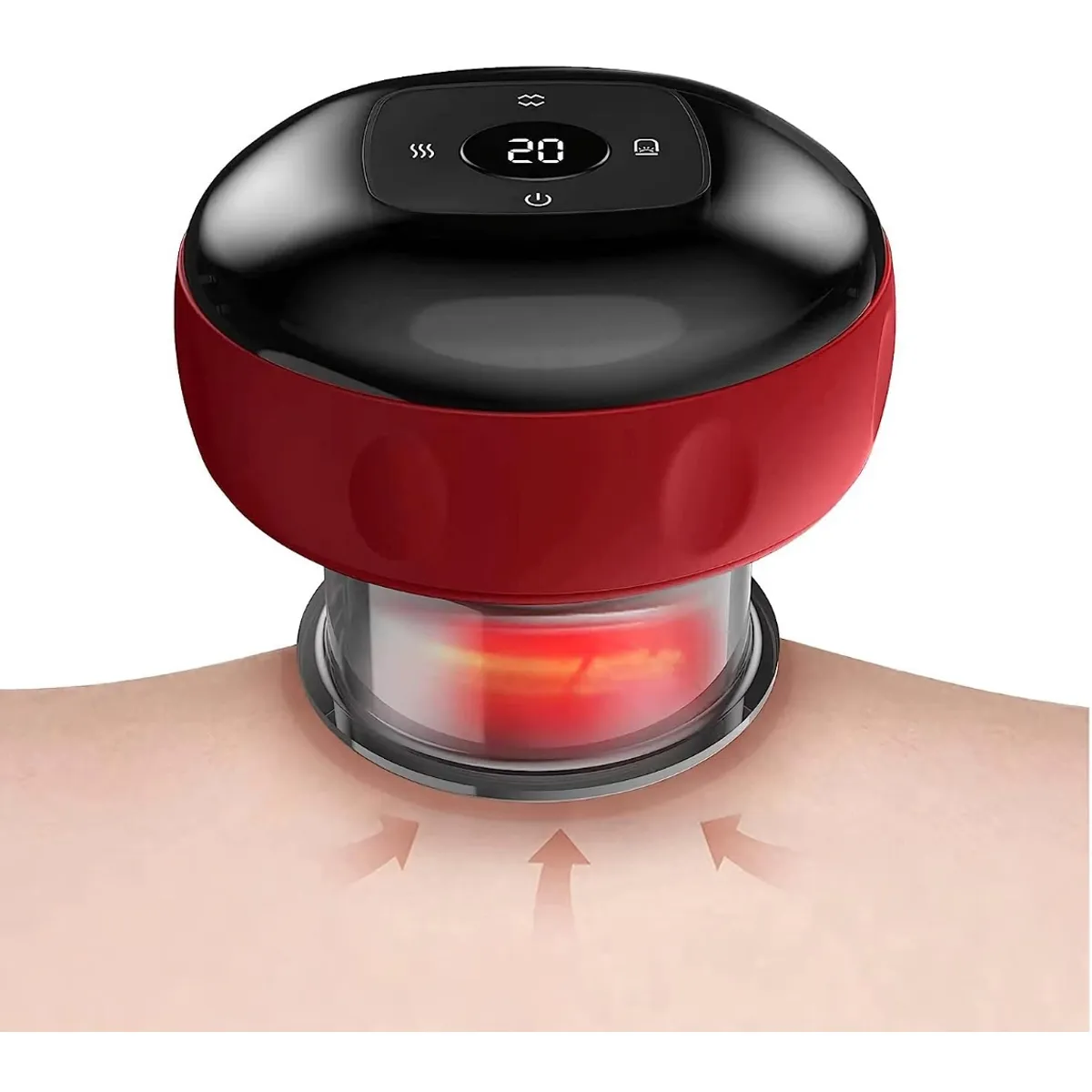 GENERICO - MASAJEADOR CON VENTOSAS RECARGABLE CON CALOR