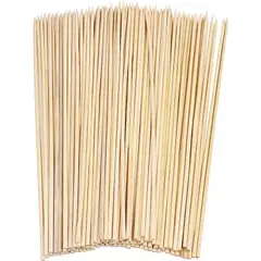 PUNTO AZUL - Pack 50 Palos Para Anticucho De Bambú Gruesos 40cm x 4mm