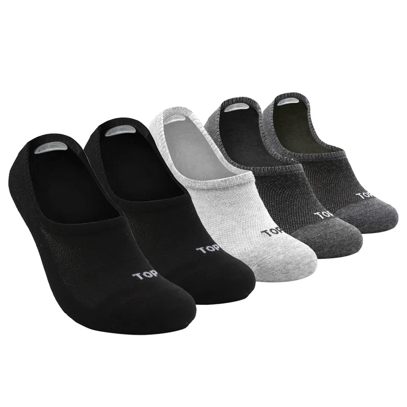 TOP - Calcetines Deportivos Invisibles Negros Pack 5 C1 Top