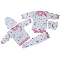 Ajuar Estampado Bebé (niña). 5 Unidades
