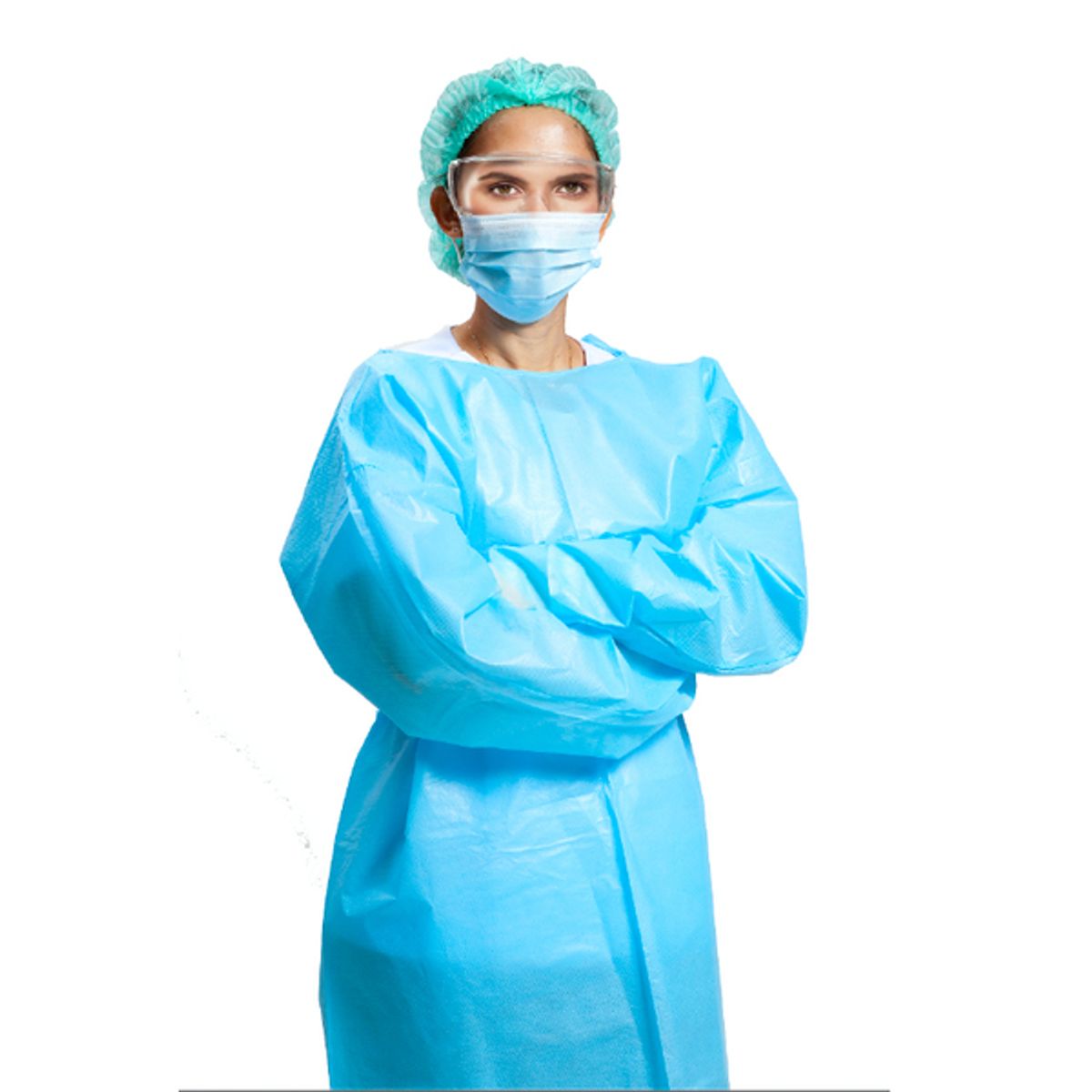 BLUNDING - Pechera desechable con apertura dedo pulgar(Bolsa x 10 unid)