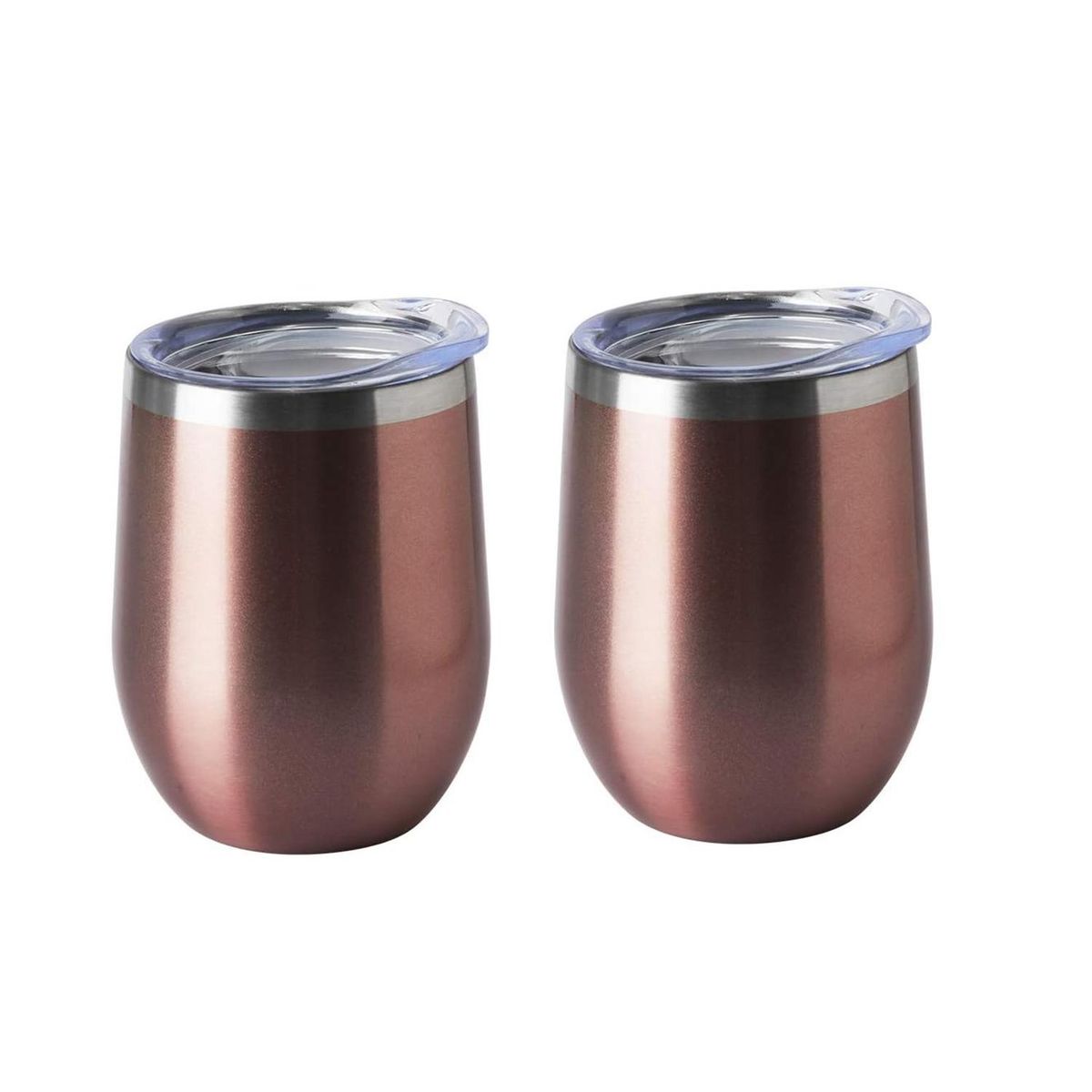 CASATUA - Vasos Termicos Acero Inoxidable Frío-Calor 340ml Set 2 unids - Cafe