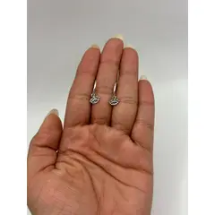 GENERICO - Aros Argolla 12 Mm Ojo Turco Colgante Plata Envejecida 925