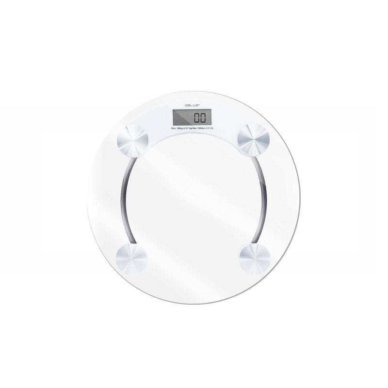 DBLUE - Pesa Balanza Digital de Baño 180kg Redonda Dblue