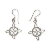 Aros Nudo De Bruja Proteccion Colgante Amuleto Plata 925