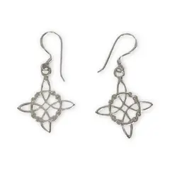 GENERICO - Aros Nudo De Bruja Proteccion Colgante Amuleto Plata 925