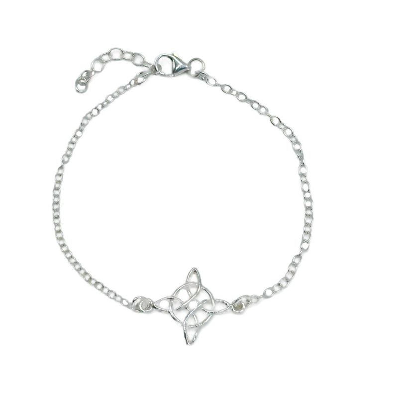 GENERICO - Pulsera Nudo De Bruja Protección Plata Fina 925 Mas Caja