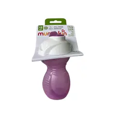 MUNCHKIN - Vaso Antiderrame Con Bombilla Flip Click & Lock 266 ml - Lila