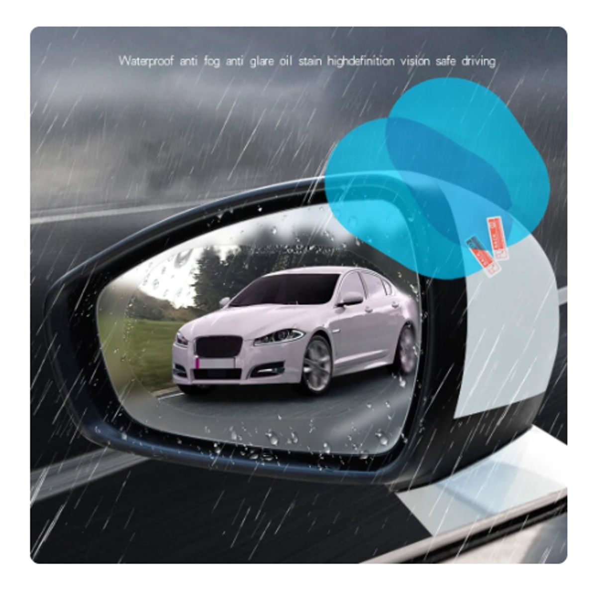 GENERICO - Par De Laminas Para Espejo Retrovisor Anti LLuvia