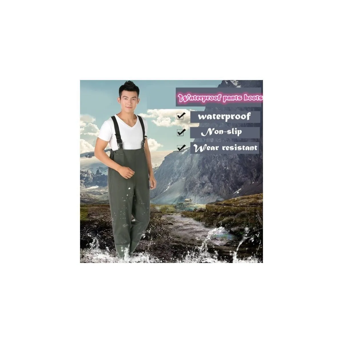 U BUY - Waders Pesca Botas Para La Pesca Trajes Pesca Wader De Pesca yardas  39