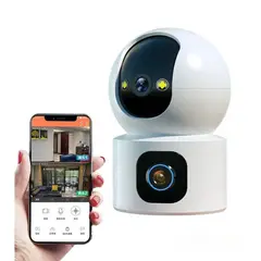 GENERICO - Cámara doméstica WIFI de doble lente Protección y vigilancia integral