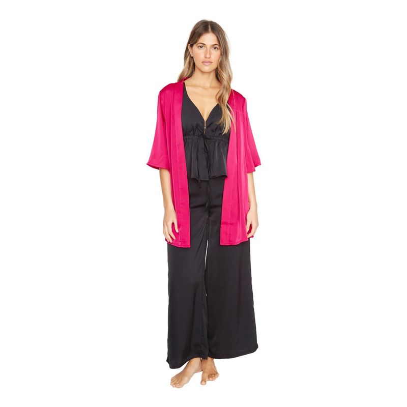 JACINTA TIENDA - Kimono Lis satin fucsia Jacinta Tienda