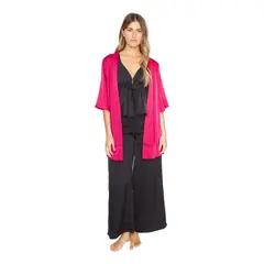 JACINTA TIENDA - Kimono Lis satin fucsia
