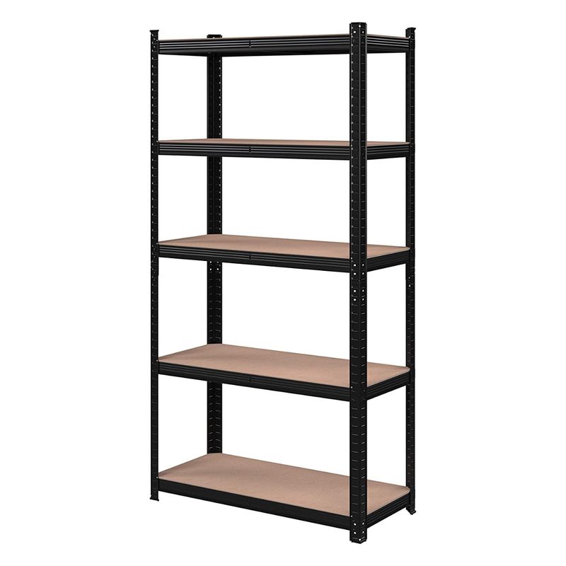 ACTUAL - Estante Metálico Negro Capacidad 875 kg x 5 Repisas 180x90x40