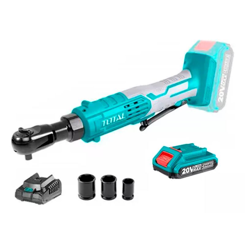TOTAL TOOLS - Llave Chicharra 38 Inalambrica 20v Bateria  Cargador Total