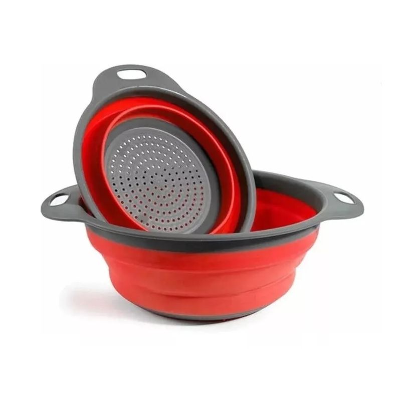 GENERICO - Colador De Silicona Plegable Redondo 24cm Diámetro Cocina