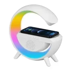 GENERICO - Lampara Mesa Inteligente Luces Bluetooh Cargador Inalambrica
