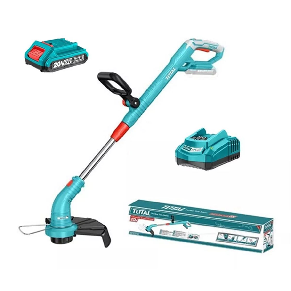 TOTAL TOOLS - Orilladora Inalambrica 20v  Bat  Cargador Total Tgtli20018