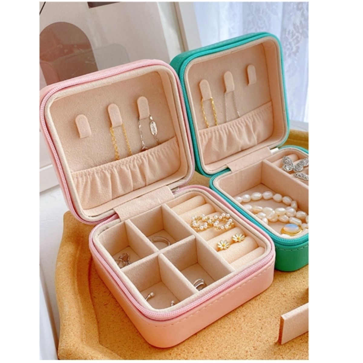 GENERICO - Pequeño Estuche Joyero Caja De Almacenamiento De Viaje