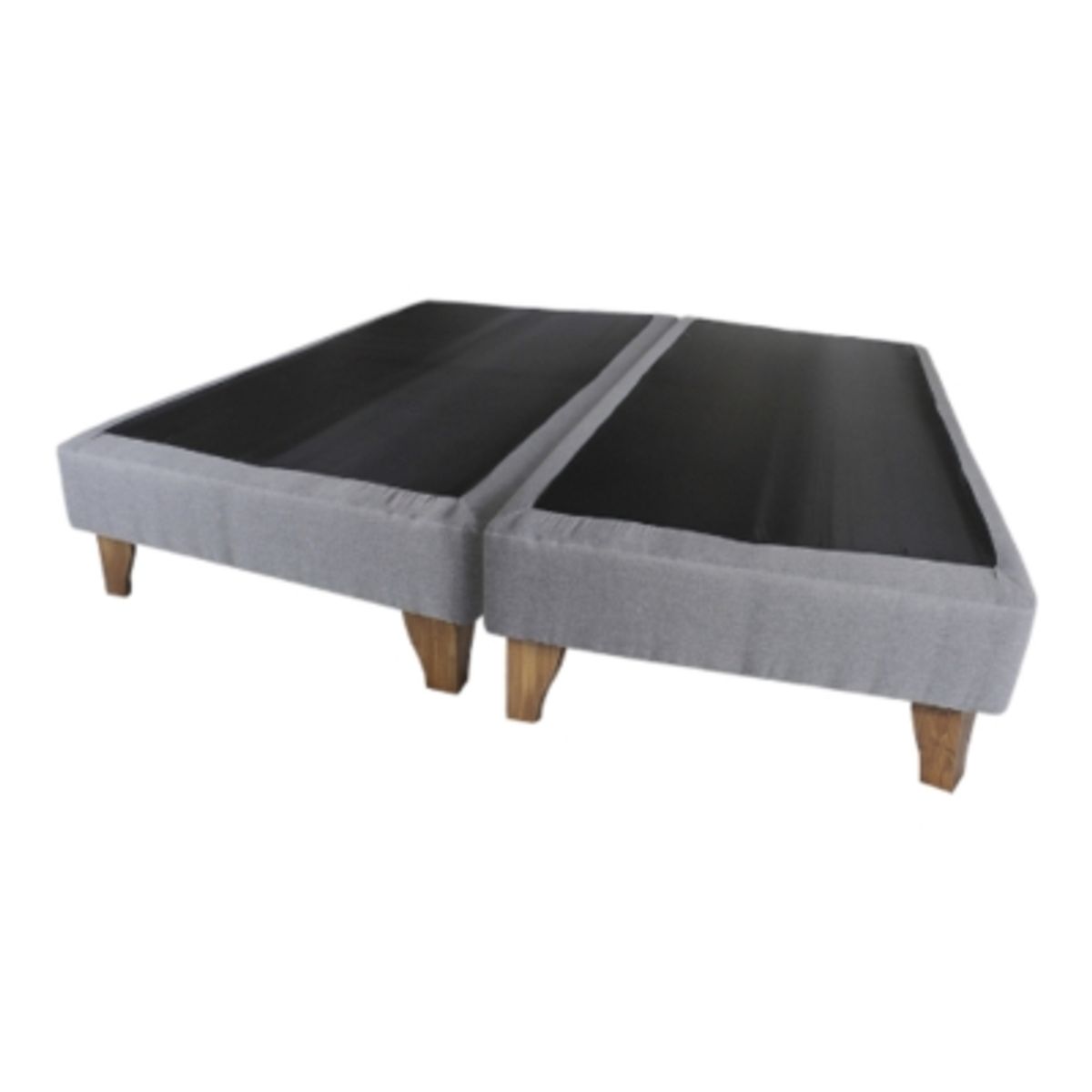 GENERICO - Base Europea para cama 2 Plaza 190x150cm LINO GRIS CLARO