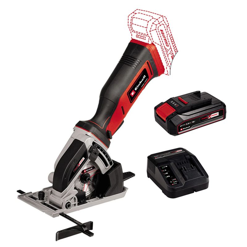 EINHELL - Mini Sierra Circular Inalámbrica 18v Bat Cargador Einhell