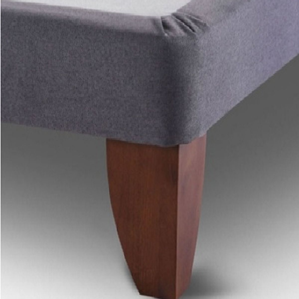 GENERICO - Base de cama  Europea 2 Plazas 190X150cm LINO GRIS OSCURO