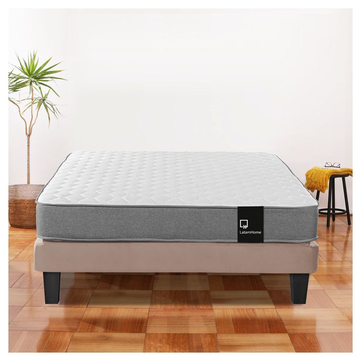 LATAM HOME - Cama Europea Zen Best Full 135x190 Cm Tela Beige