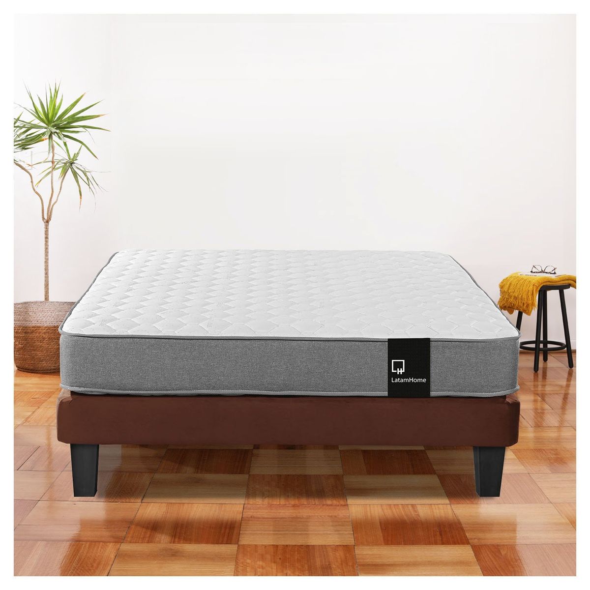 LATAM HOME - Cama Europea Latam Home Zen Best Full Tela Chocolate